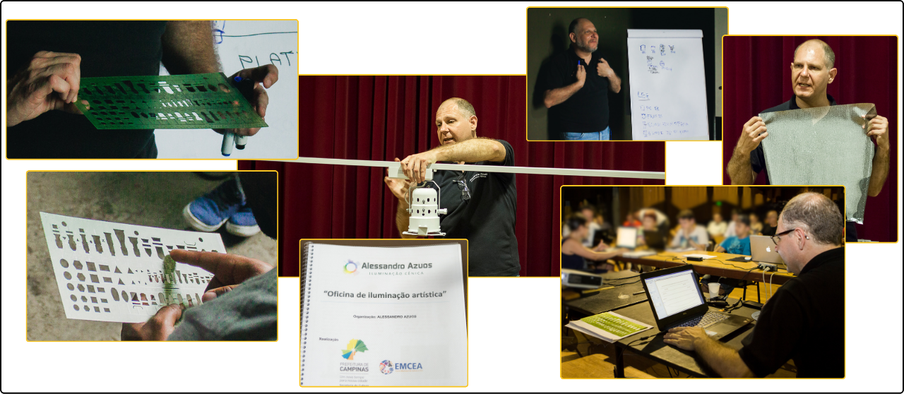 ILUMINAÇÃO CÊNICA ALESSANDRO AZUOS - CURSOS E PALESTRAS DE ILUMINAÇÃO PROFISSIONAL