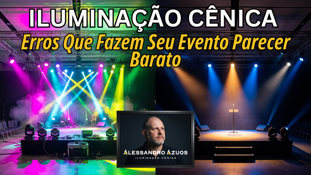 ILUMINAÇÃO CÊNICA - erros deixam eventos baratos - ALESSANDRO AZUOS