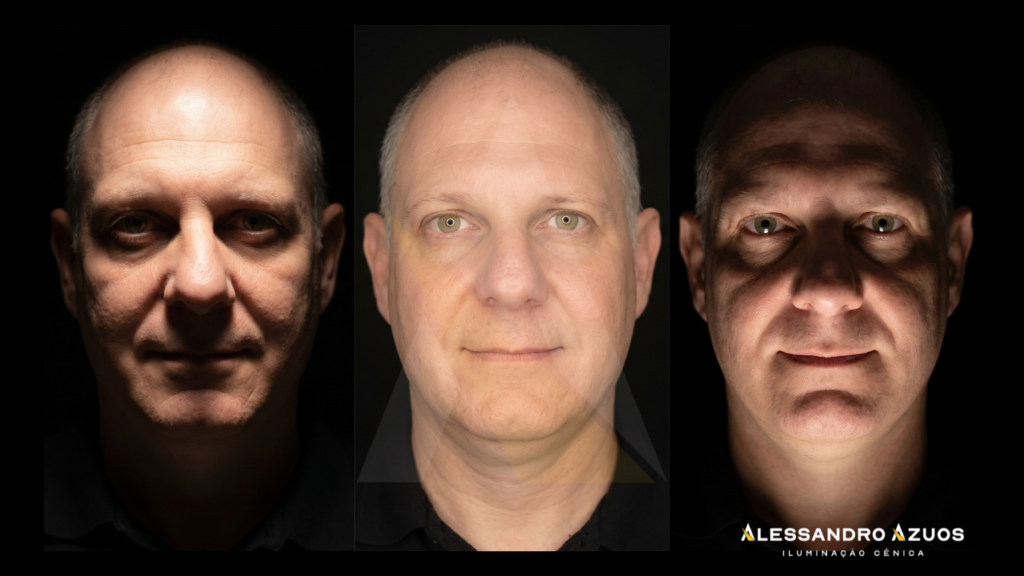 ILUMINAÇÃO CÊNICA - mesma luz diferentes direcoes - ALESSANDRO AZUOS
