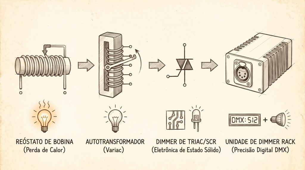 Iluminação Cênica DIMMER DMX E ANALOGICO - ALESSANDRO AZUOS