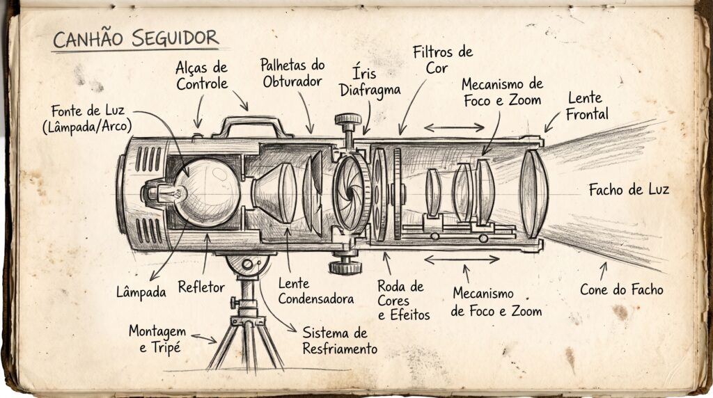 Iluminação Cênica CANHÃO SEGUIDOR - ALESSANDRO AZUOS