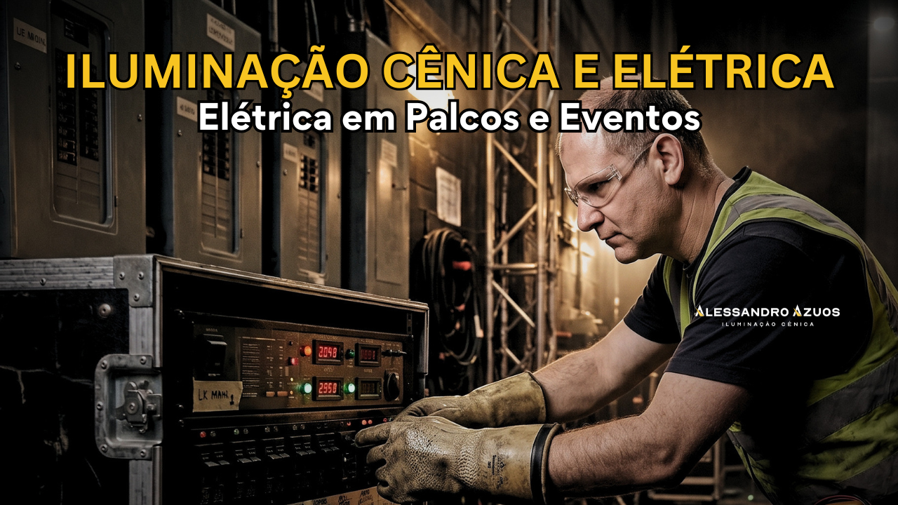 Iluminação Cênica: SEGURANÇA, NR10 - por Alessandro Azuos (imagem por IA)